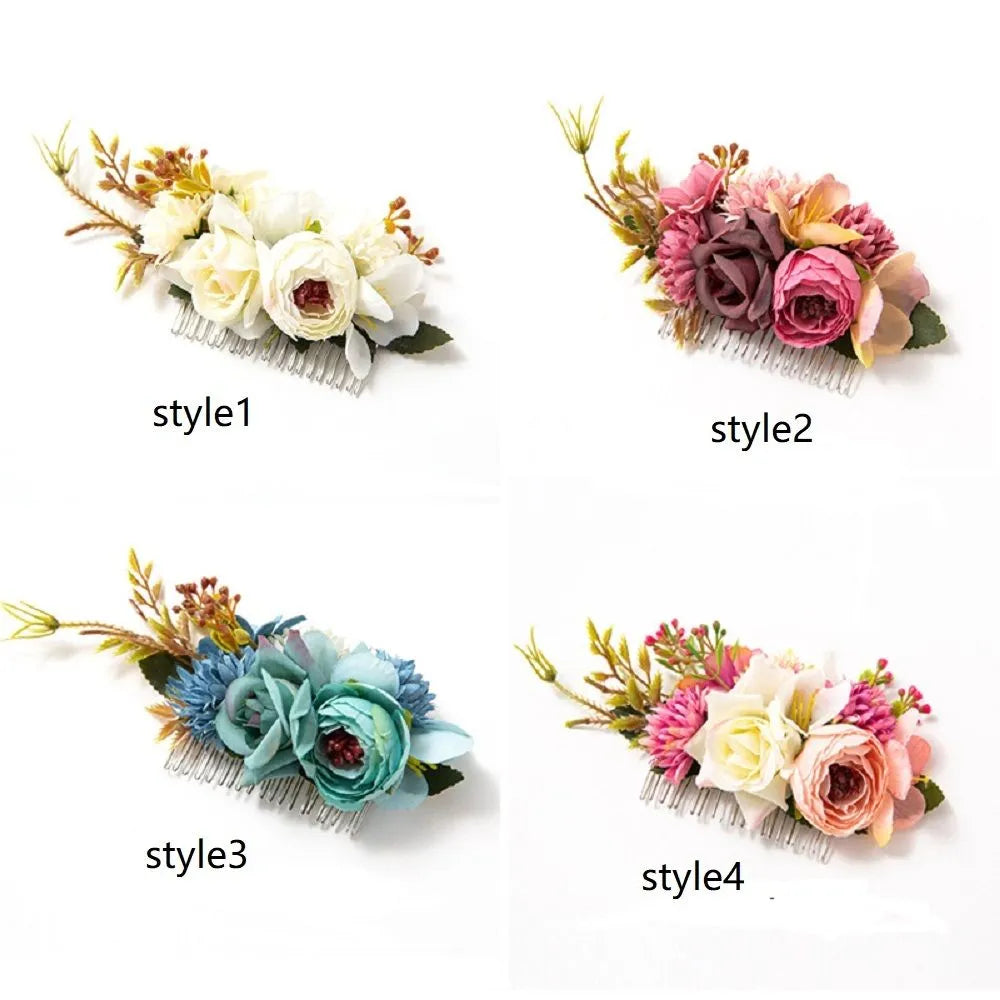 Boho Floral Bridal Hair Combs