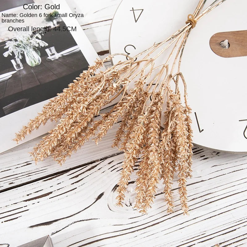 Gold Metallic Artificial Bouquet Plants