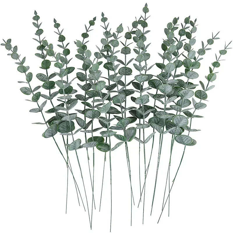 12PCS Artificial Eucalyptus Leaves