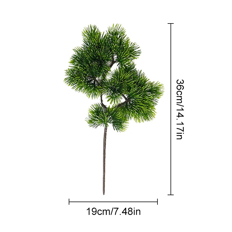 Vibrant Simulation Bonsai Pine Branch