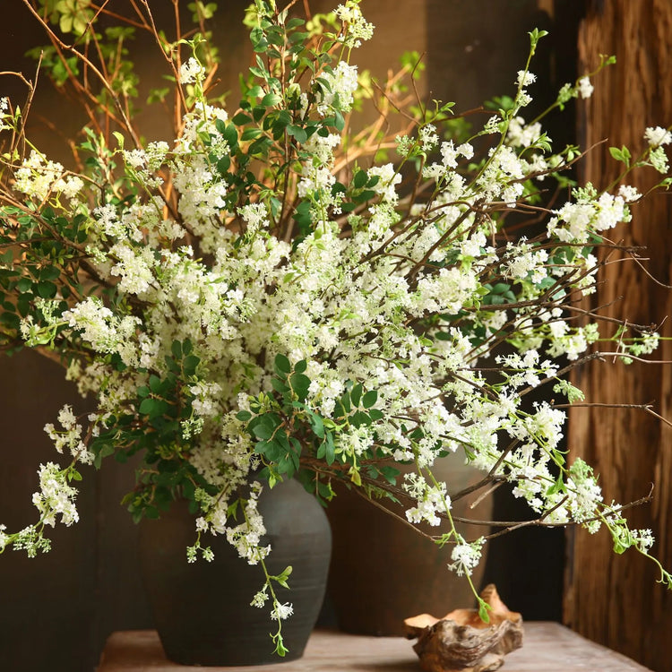 bouquet of white artificial flowers