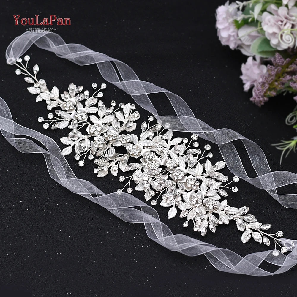 Rhinestone Floral Wedding Hairbands