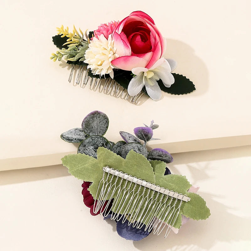 Simulation Flower Hair Comb