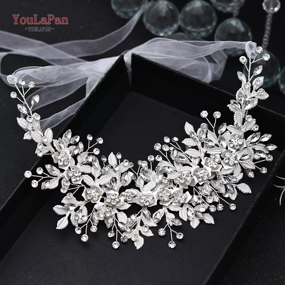 Rhinestone Floral Wedding Hairbands