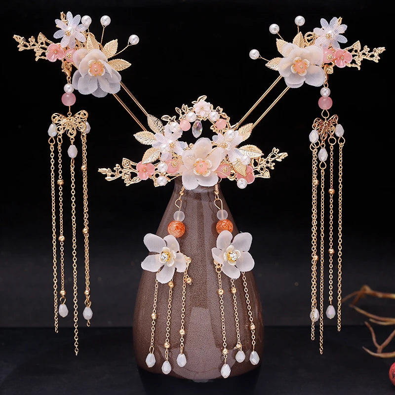 Antique Style Hanfu Headdress Hairpin Sets