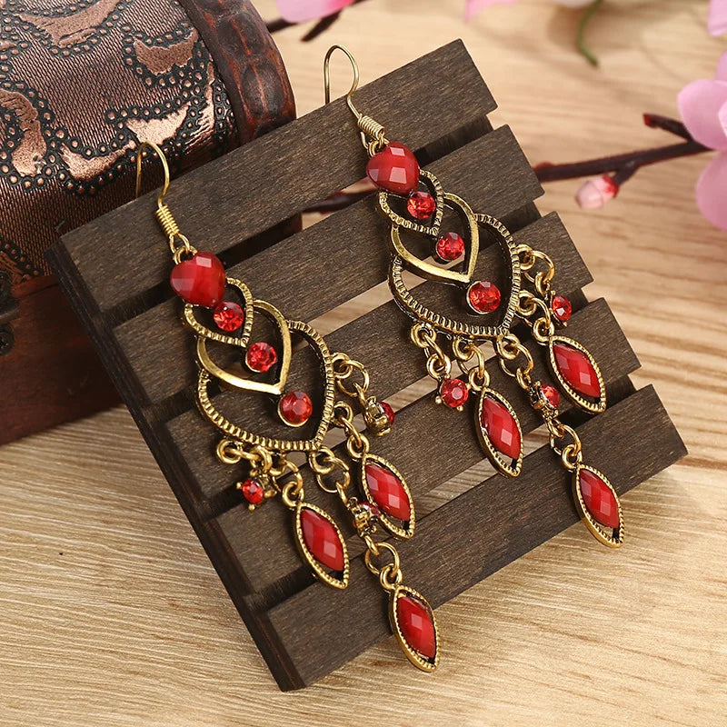 Elegant Vintage Bohemian Crystal Earrings