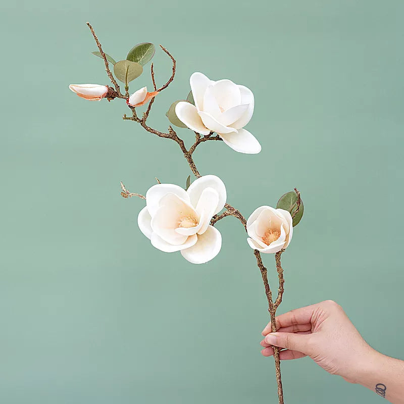 Big Luxury Artificial Magnolia Flower Branch