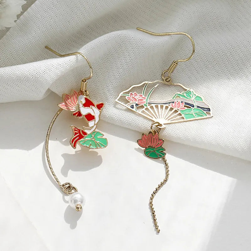 Cute Strawberry Animal Dangle Earrings