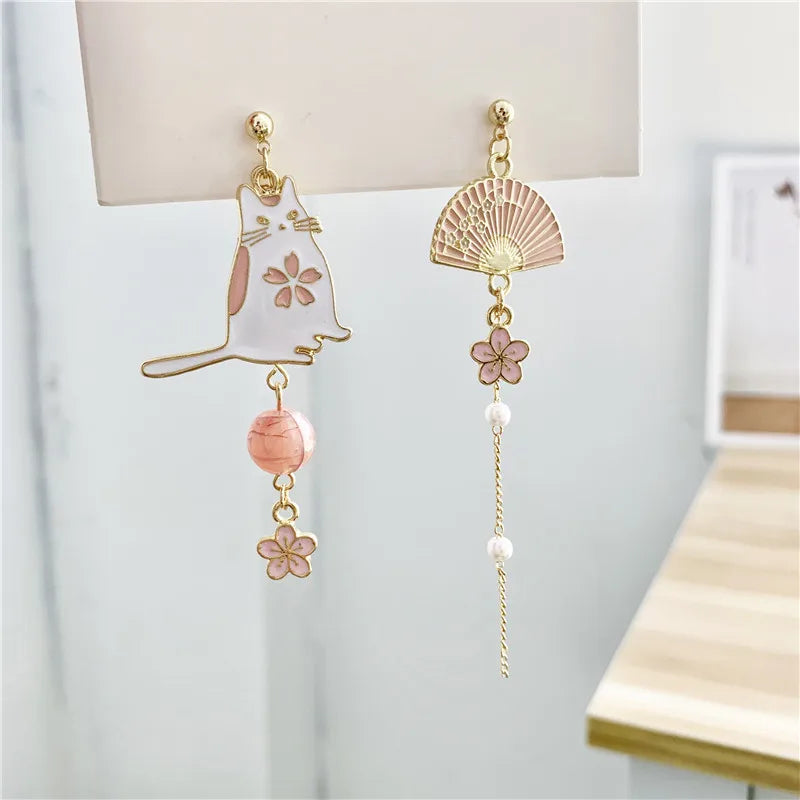 Cute Strawberry Animal Dangle Earrings