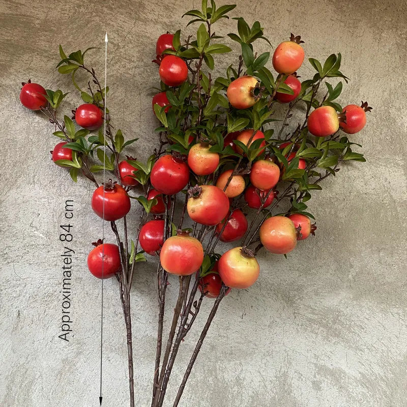 Artificial Pomegranate Fruit Branch