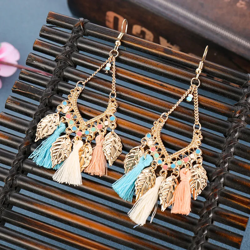 Colorful Boho Tassel Earrings