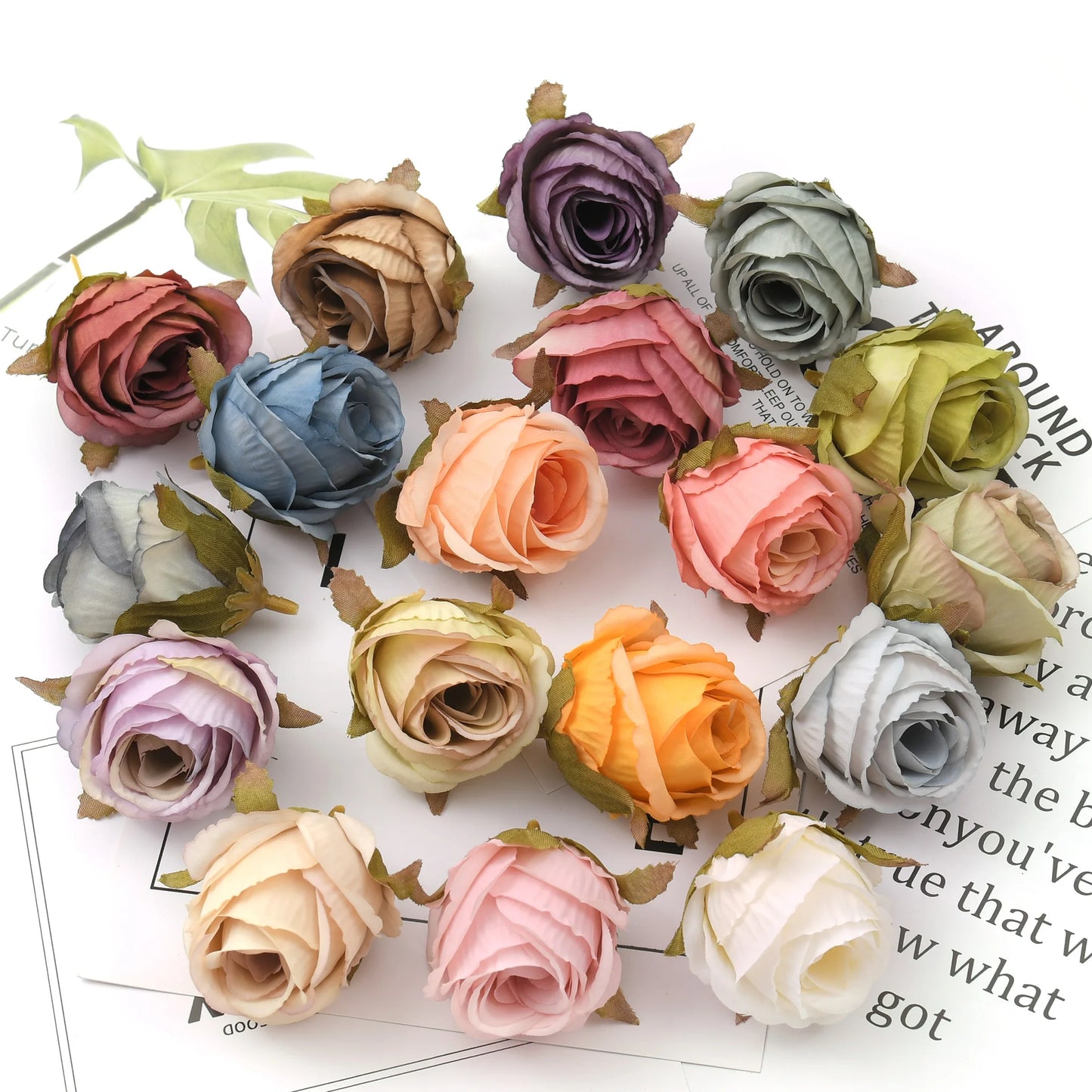 50pcs 4cm Bulk Artificial Rose Buds