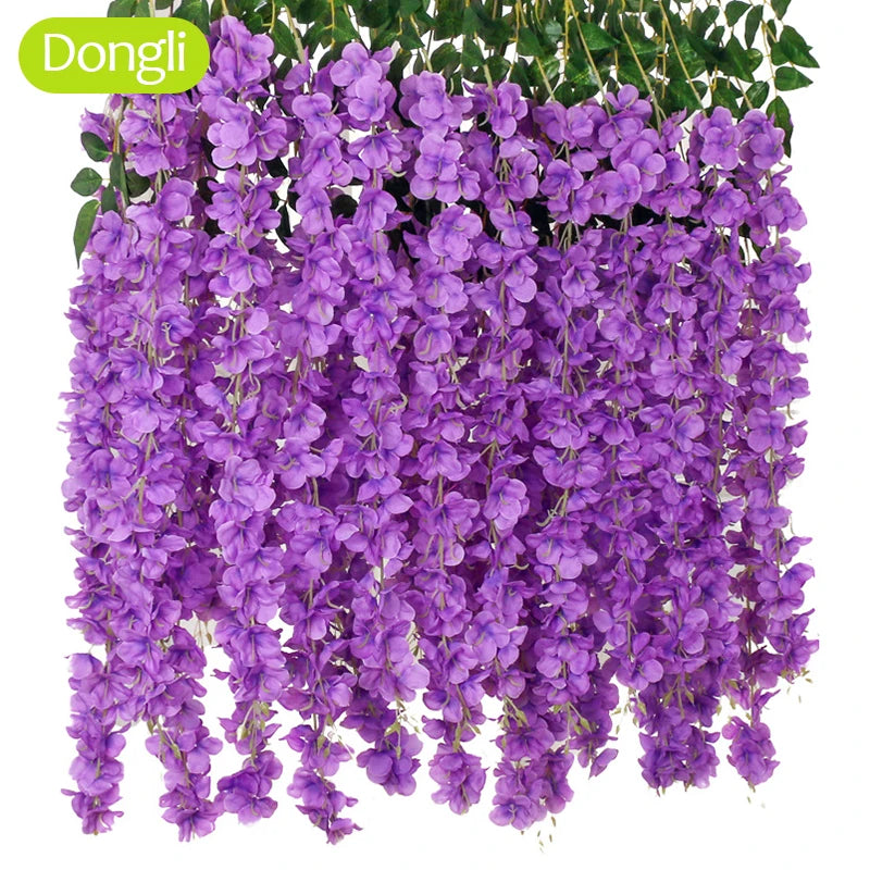 12pcs Long Artificial Wisteria Flowers