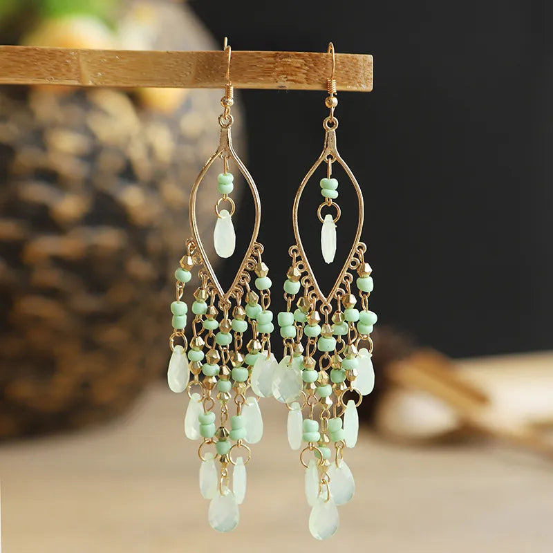 Ethnic Acrylic Water Drop Women's Earrings