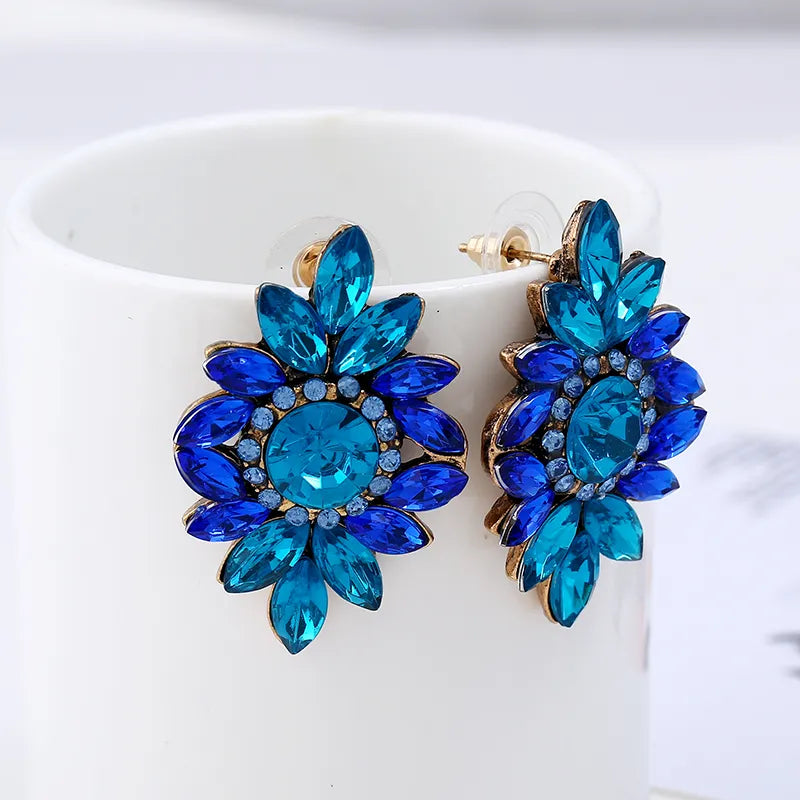 Handmade Rhinestone Earrings