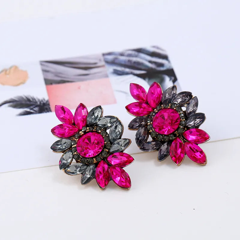 Handmade Rhinestone Earrings