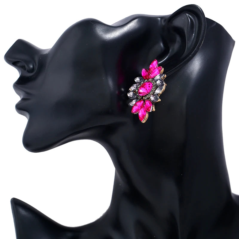 Handmade Rhinestone Earrings