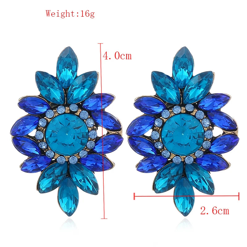 Handmade Rhinestone Earrings