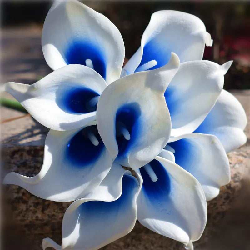 Royal Blue Artificial Calla Lilies