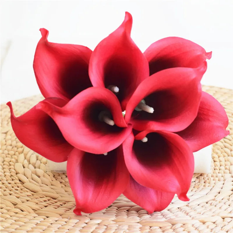 10pcs Calla Lilies Flowers For Wedding Bouquets