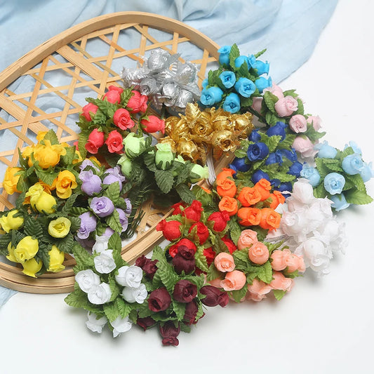 36/72/144PCs Mini Silk Artificial Rose Flowers