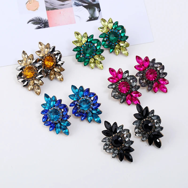 Handmade Rhinestone Earrings