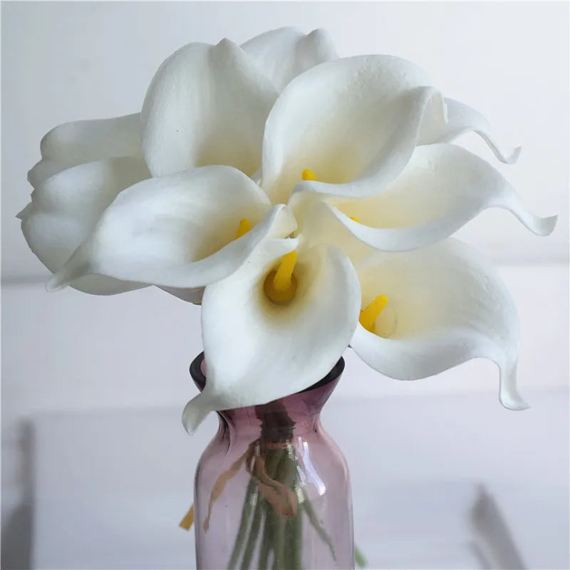 10pcs Calla Lilies Flowers For Wedding Bouquets