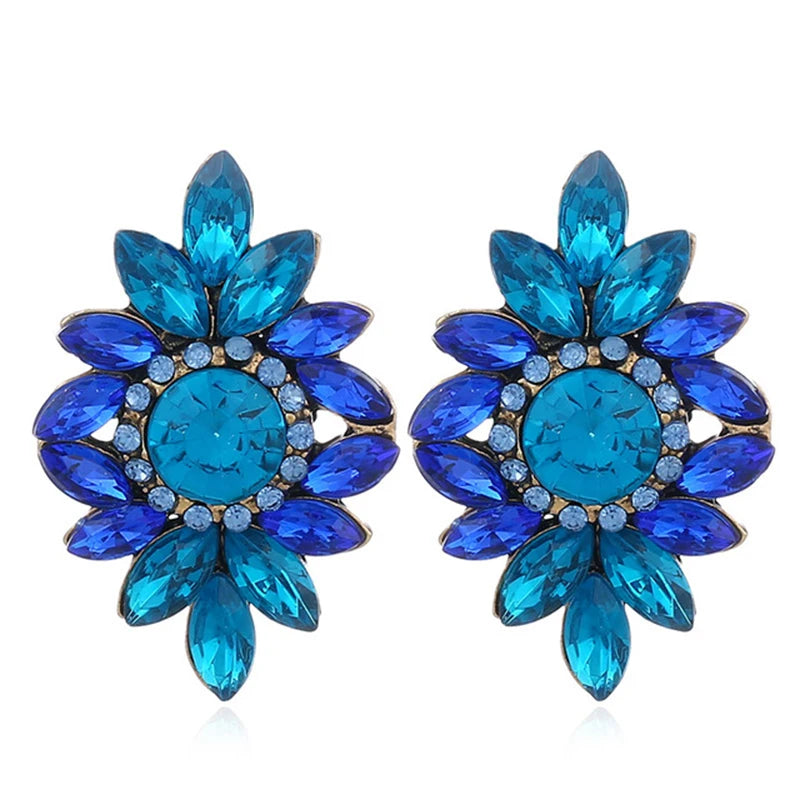 Handmade Rhinestone Earrings