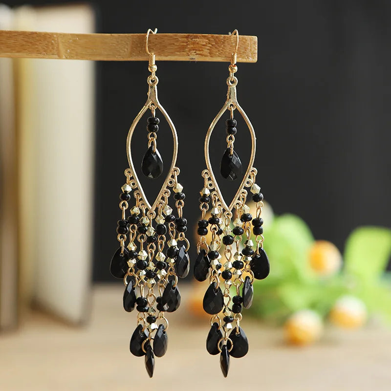 Ethnic Acrylic Water Drop Women's Earrings