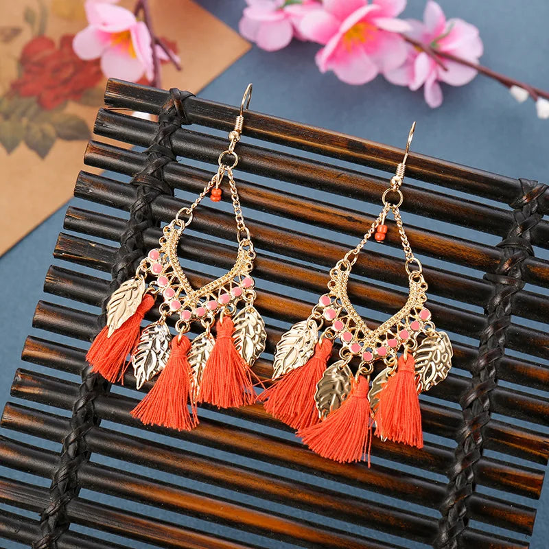 Colorful Boho Tassel Earrings