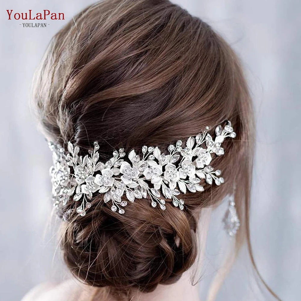 Rhinestone Floral Wedding Hairbands