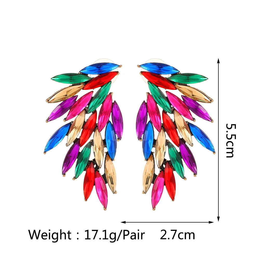 Colorful Crystal Fashion Stud Earrings