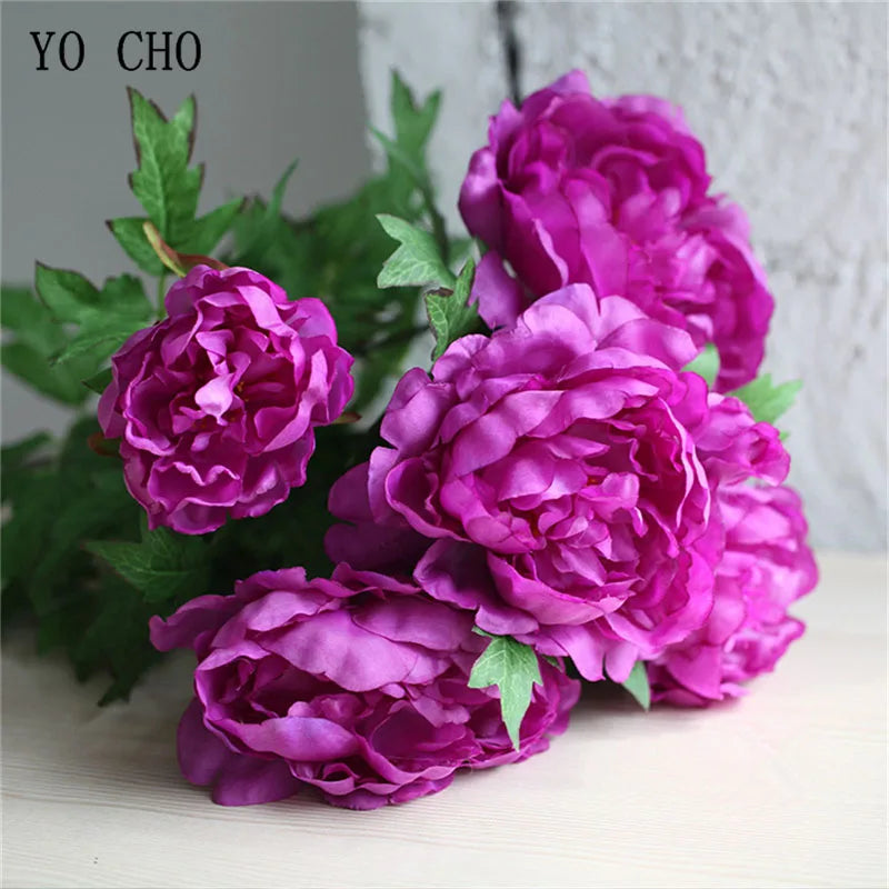 Vivid Peony Artificial Flowers