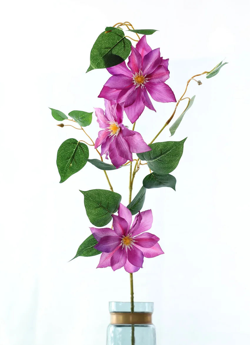 Artificial Clematis Flowers Branch