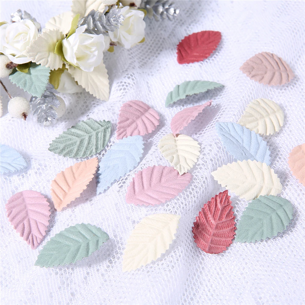 50/100Pcs Artificial Mini Tree Leaves