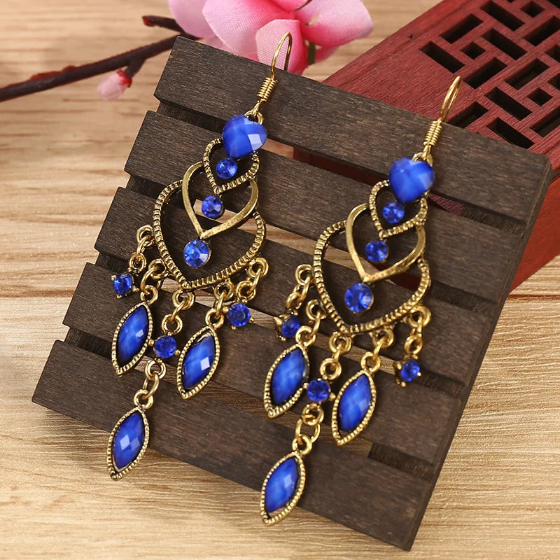 Elegant Vintage Bohemian Crystal Earrings