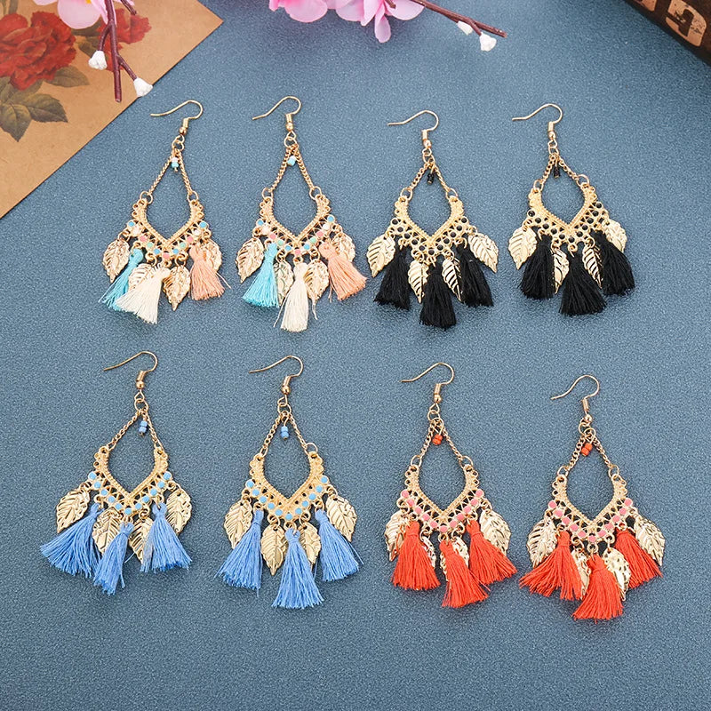 Colorful Boho Tassel Earrings