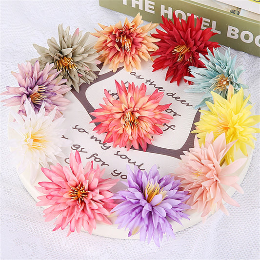 10Pcs Silk Artificial Chrysanthemum Flower Heads