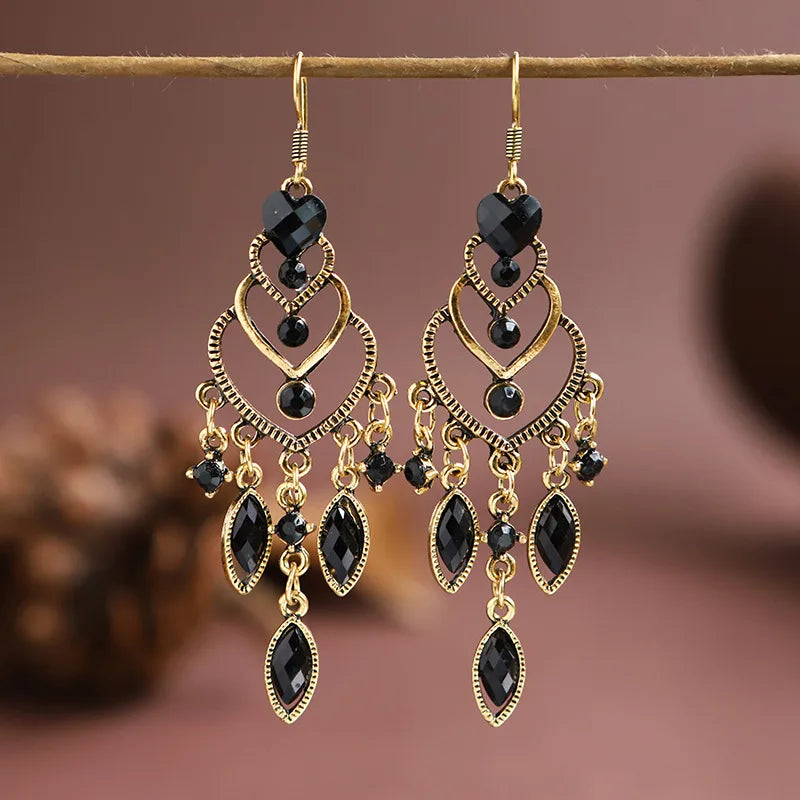 Elegant Vintage Bohemian Crystal Earrings