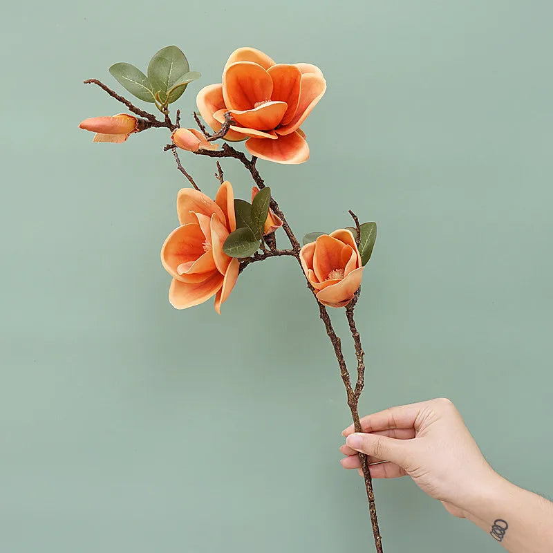 Big Luxury Artificial Magnolia Flower Branch