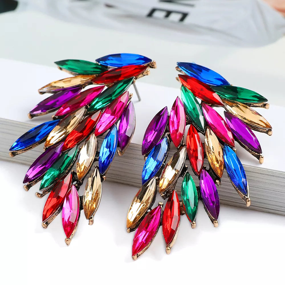 Colorful Crystal Fashion Stud Earrings