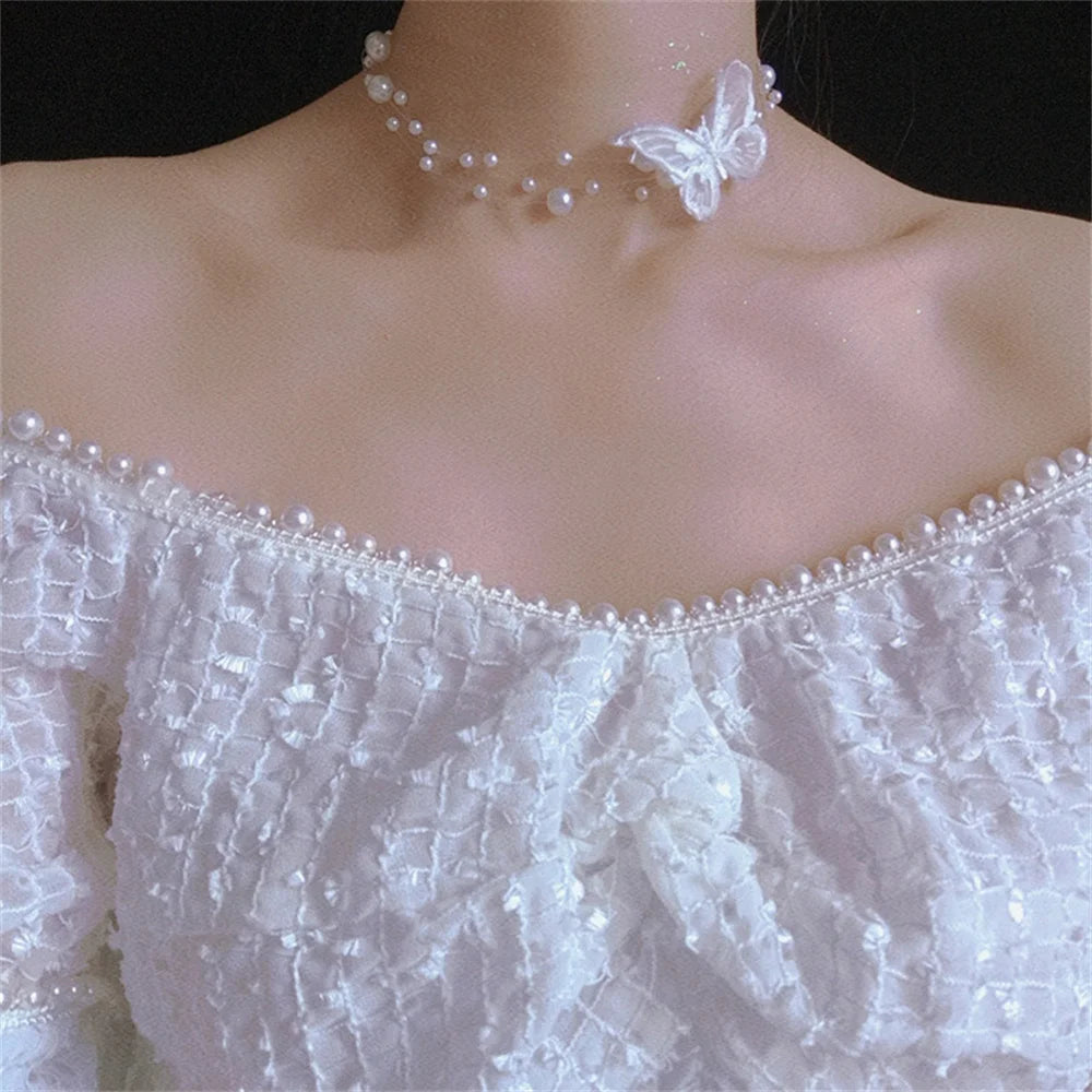 Elegant Multilayer Pearl Choker Necklace