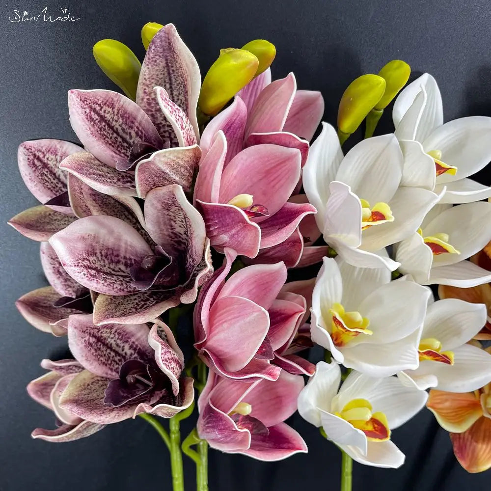 Luxury Large Artificial Cymbidium Orchid Flower