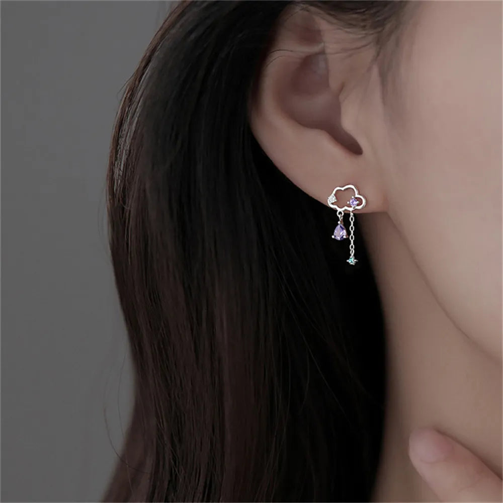 Cute Asymmetric Cloud Women's Earrings