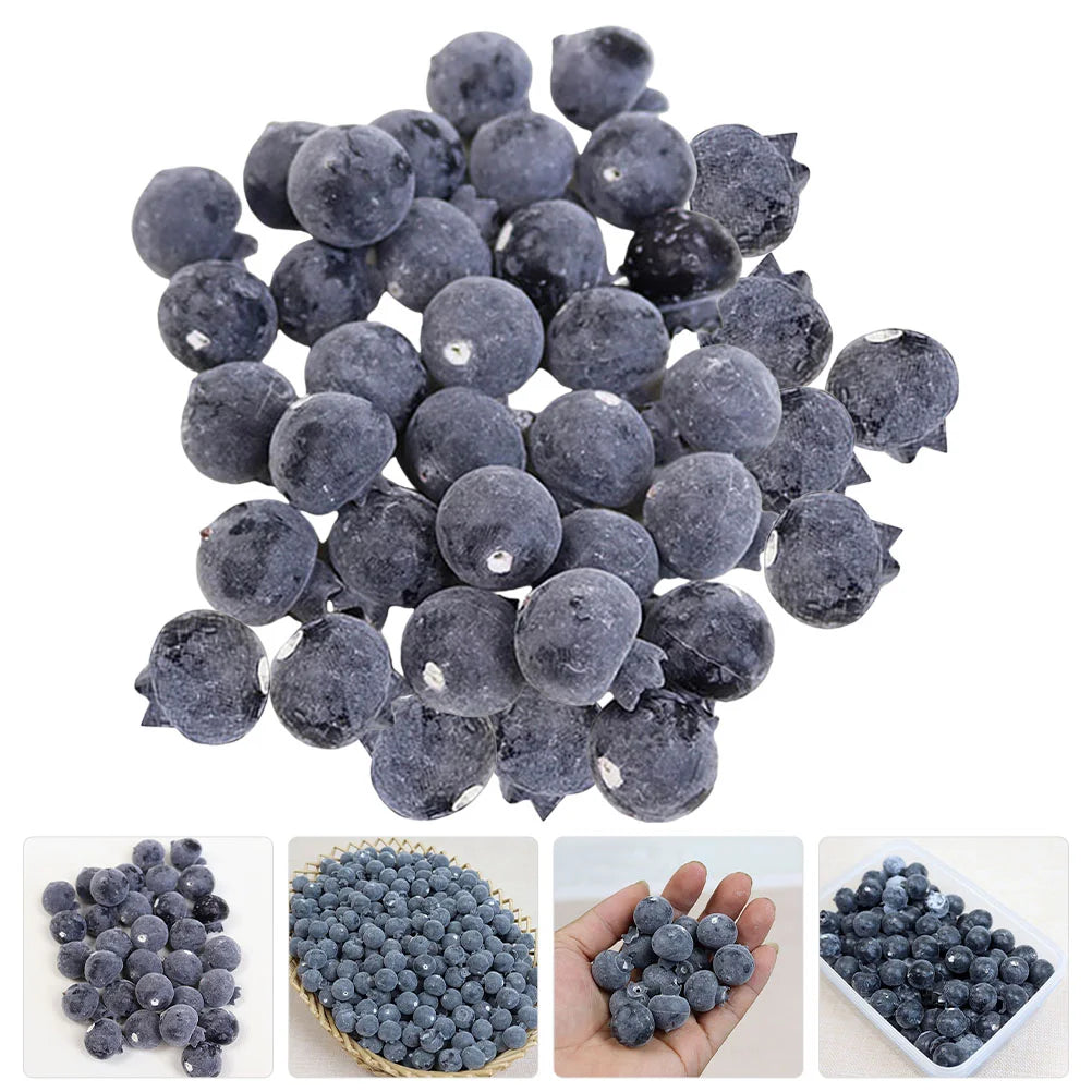 50 Pcs Simulation Blueberry Props