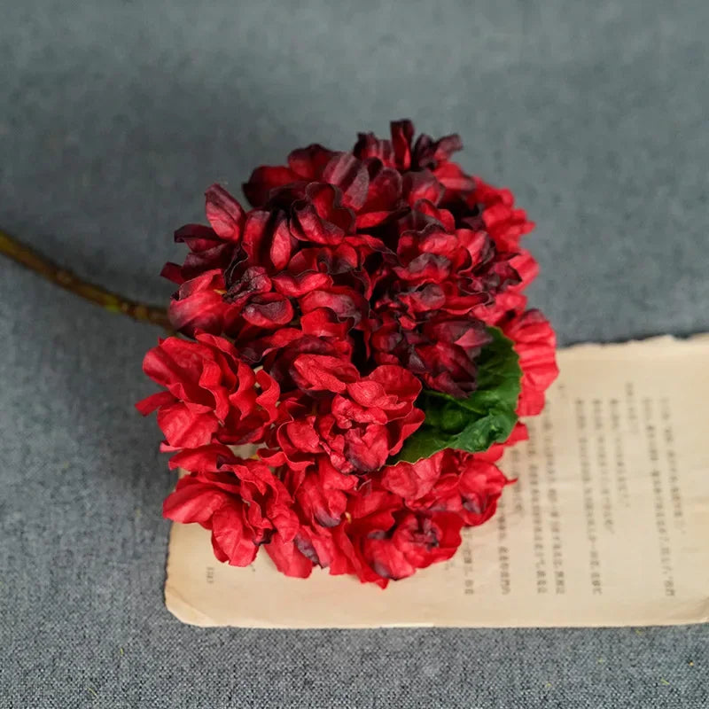 Scorched Edge Artificial Hydrangea Bouquet