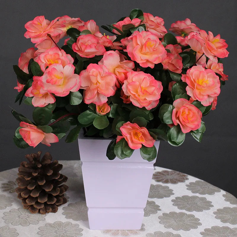 21 Head Artificial Silk Azalea Flower Bouquet