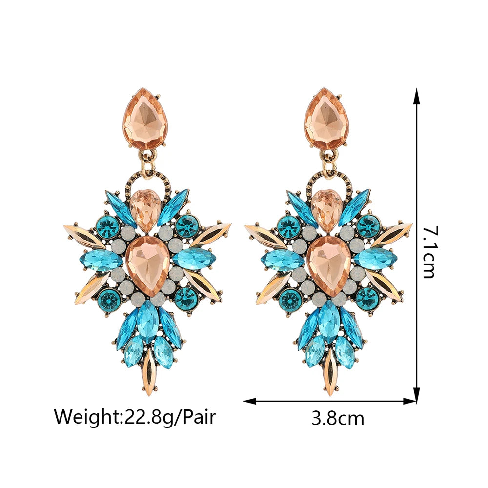 Luxury Rhinestone Drop Earrings