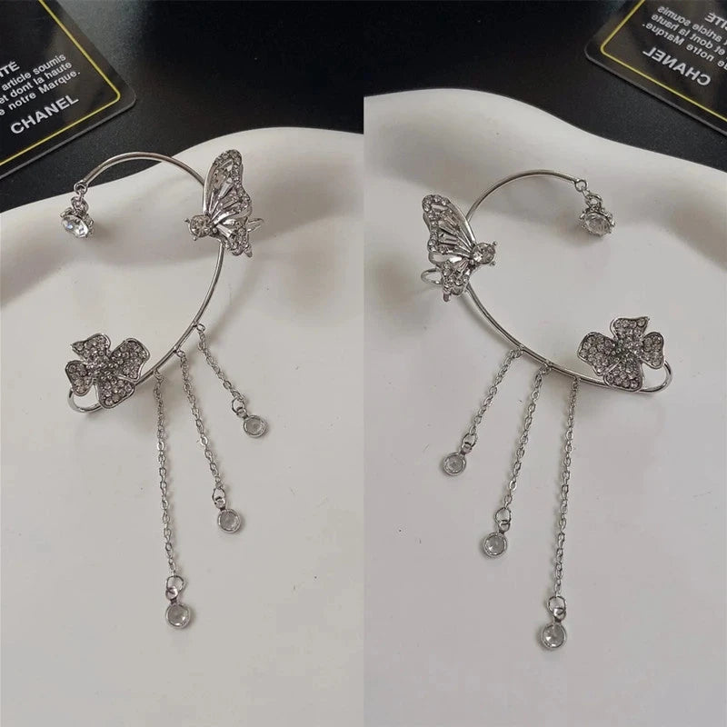 Fairycore Zircon Butterfly Ear Cuff