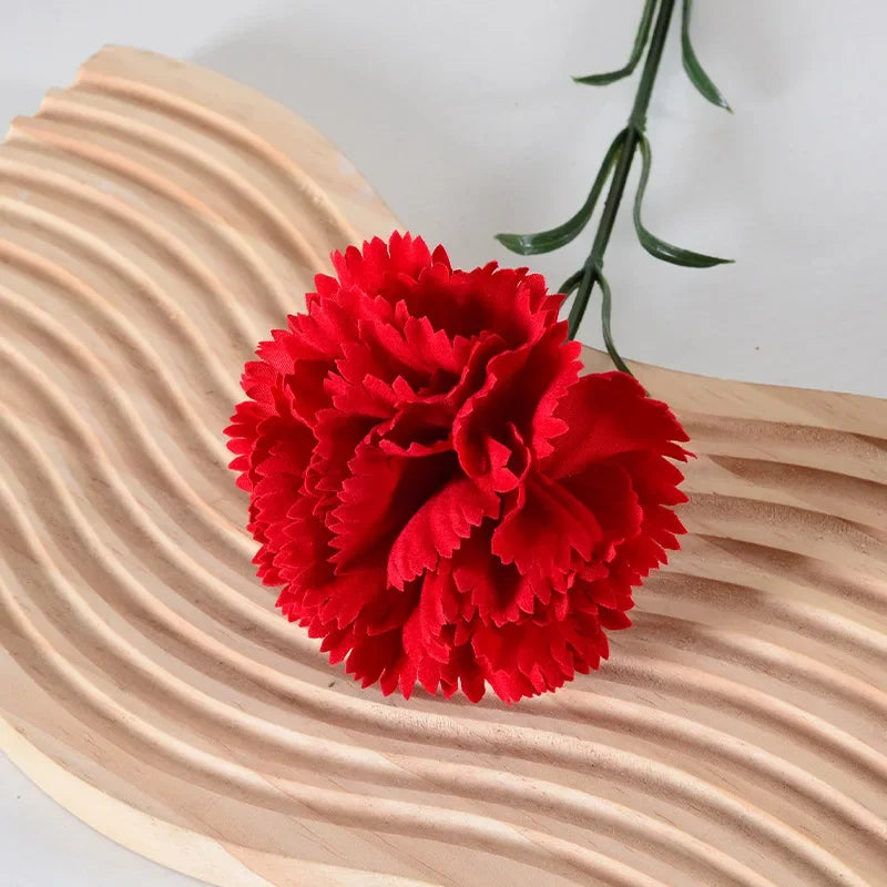 10PCS Red Artificial Carnations Bouquet